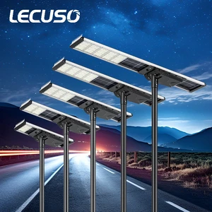 25W 30W 60W 80W 100W 4000 Lumens All in Integrated Die-Cast Aluminum One Best Solar Street Led Lights With Panel and Sensors