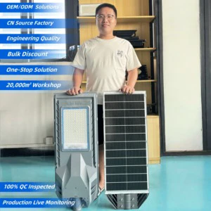 ZY Waterproof All-in-One Motion Sensor Outdoor Solar LED Streetlight IP65 ABS Remote Control Road Integrated Solar Street Light