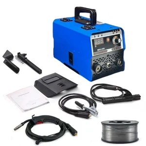 Portable MIG-250 No Gas Welder 3-in-1 MIG/TIG/MMA 220V/110V Dual Voltage Welding Machine with 2T/4T Trigger Spool Gun Ready