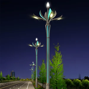 Laihong Outdoor Lighting LED Chinese Style Magnolia Lamp Municipal Road Landscape Projects Street Lighting Solar Street Lamp