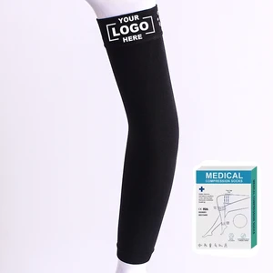 Custom Logo Lightweight Lymphedema Reduce Muscle Fatigue 20-30 MmHg Firm Compression Arm Sleeves