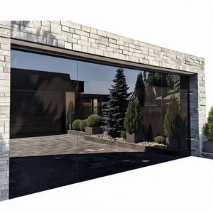 XIYATECH Luxury Decorative Modern Residential Automatic Overhead Aluminum Frameless Glass Garage Door