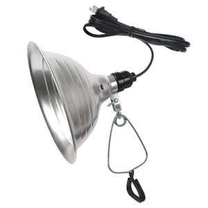 Vietnam Factory Simple Deluxe Adjustable Clamp Lamp Aluminum Reflector and Bulb Guard Socket (Bulb Not Included) Silver