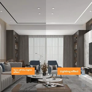 LED Linear Light Strip Aluminum Alloy Ceiling Recessed Surface-Mounted Black U-Shaped Channel Slot Light 3-Year Warranty