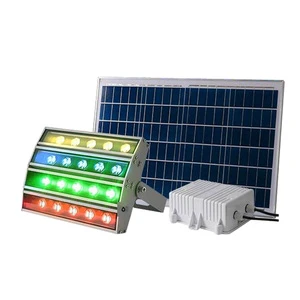 Outdoor Landscape Lighting Waterproof Solar LED Flood Light Villa Garden Lawn Decorative Lighting RGB Spotlight