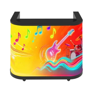 LED DJ Booth P2.5 Flexible Curved Facade Video Wall Waterproof Signage for Nightclub Bar Stage Event