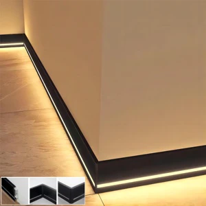 Wall Corner Transition Aluminum Lamp with Floor groove Lamp Slot Luminous Ceramic Tile Gap Accessories