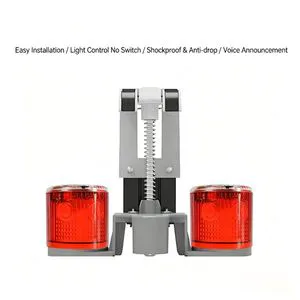 High Voltage Solar Warning Light Solar Strobe Safety Beacon Solar-Powered ABS Pole-Mounted Reflective Warning Rod For Power