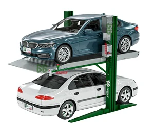 Hydraulic 2 Post Parking System Vertical Garage Storage Stacker Two Story Automatic Parking Lift 2300kg Capacity CE