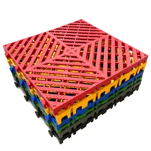 Factory Price Interlocking PP Garage Floor Tiles Plastic Modular Garage Flooring For Car Wash Shop Workshop