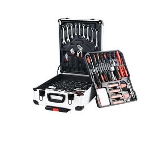 186pcs Household Tool Set Auto Repair Tool Kit Toolbox and Wheels Household Combination Hand Tools Kit Set Box