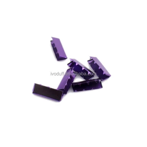 Ivoduff 25mm Purple Strap End Clamp Cap Bag Hardware Strap Webbing Clasp Clips