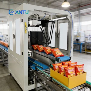 High Speed 3+1 Axis Delta Robot Case Packer PLC Electric Driven Automatic Pick Place Robot Arm Industrial 10kg Max Payload Cans