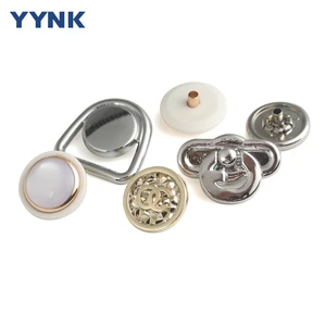 YYNK High Quality Metal Snap Button Fasteners -Customized Design Plastic Press Studs for Jacket, Coats, Shirts,Apparel & Blazers
