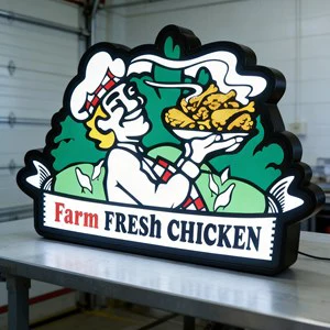 Custom Advertising Light Boxes LED Light Box Double Sided Light Box Shaped Logo Sign Restaurant Branding Display