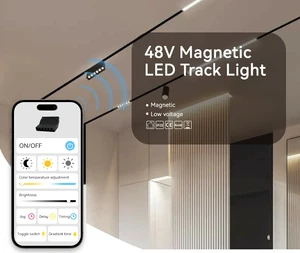 48V Low Voltage Magnetic Track Light LED Folding Grille Spotlight Downlight