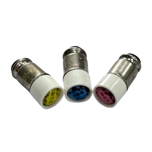 T1 3/4 Midget Grooved LED Lamp Beads MG6 Marine signal Lamp 110-220V Switch Button Lamp