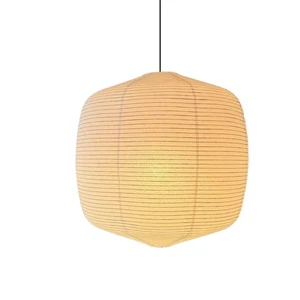 New Trending Home Decor Goods White Pendant Light Big Paper Shade For Zen Tea Room High Ceiling Lantern Washi Paper Lamp