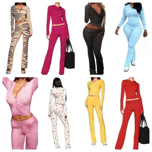 Fall 2026 Casual Two Piece Set Women Outfits Long Sleeve Letter Top And Legging Tracksuits