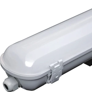 Warehouse Tri Proof Light Anti Glare Solid Ip65 Waterproof Decorative Slats Plastic Led Tri-proof Light Fixture for Corridor