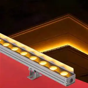 LED Wall Wash Lamp 24V DC IP67 Waterproof CRI95 95 Ra Long Strip Contour Light for Outdoor Building Exterior Advertising