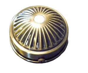 Omg Industries Modern Antiqued Round Brass Lamp Shade Holder Unfinished with Mounted Set Screws for Pedant Lamps