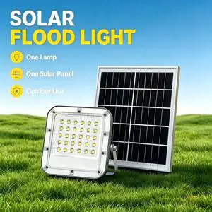 Super Bright 100w Solar Flood Light Ip65 Waterproof Portable Led Floodlight for Dusk and Dawn for Courtyard Factory