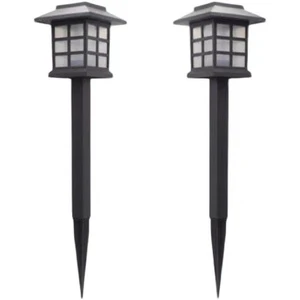 Best Price Cottage Style Colorful Solar Path Lamp Outdoor Solar Powered Landscape Lawn Lamp Courtyard Decorative Lighting