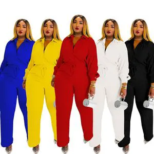 2025 European and American Women's Two-piece Long Sleeved Casual Shirt Elastic Waist Straight Tube Women's Suit