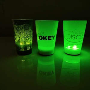 Multicolor Flashing Light Party Cups Liquid Activated Light up Luminous Cup Plastic Lighting Cup for Christmas Halloween Easter