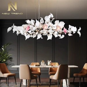Factory Supply Indoor Decoration Home Villa Kitchen Living Room Flower Led Chandelier Lamp