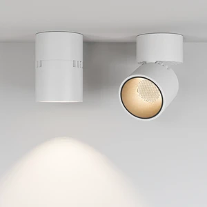 HUIA Modern Rotatable Surface Mounted LED Downlights for Home Office Adjustable White/Black 12W Aluminum High CRI 90 & Dimmable