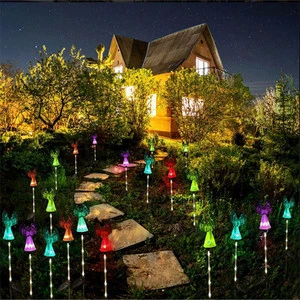 High Quality Angel Shaped Garden Stake Lamp Waterproof Energy Saving Solar Power Lamp for Outdoor Garden Decoration