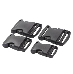 Black Plastic Buckles Quick Side Release Clips No Sewing Adjustable Snaps Heavy Duty Replacement for Nylon Bag Straps