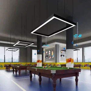 Aluminum Linear Hanging Lamp LED Pool Table Light Super Bright Billiards Pool Snooker 1.2*2.4m Rectangle Pendant Light