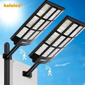8000W Parking Lot Solar Lighting Ip65 Waterproof Wide Angle Sensor Dusk-Dawn Outdoor Led Solar Lights for Street Solar Energy