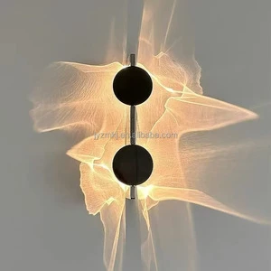 JYLIGHTING Designer's Creative Shadow Antique Water Pattern Rotating Corner Atmosphere for Luxurious Living Room Wall Lamp