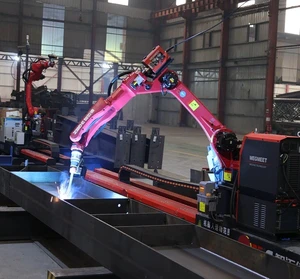 ZMDE Industrial 6 Axis Automatic Welding Robot Arm With Slideway Rail New Condition MIG Welding Mode
