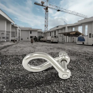 High-Strength Corrosion-Resistant Marine Hardware Heavy Duty Construction Rigging Twisted Design D Shackle