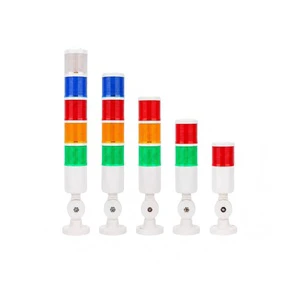 CHYESIC Three-Color LED Multi-Layer Warning Light Machine Tool Fault Tower Alarm Light DH50 24V Sound/Silent Flashing