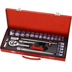 High Quality Professional Chrome-Vanadium Steel Sleeve Set for Home Repair and Maintenance 1-Year Warranty Bucket Included