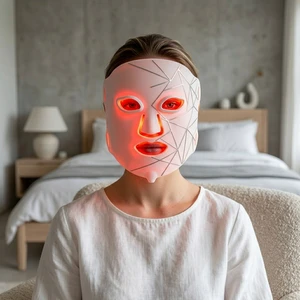 EYCO Custom Led Phototherapy Soft Nir Silicone Facial Pdt Led Beauty Infrared Photon Facial Mask Sale Oem