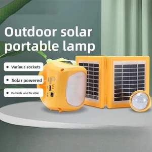 High Power IP54 Waterproof Lithium Battery LED Solar Floodlight Functional Outdoor Garden Camping Light Solar Camping Light