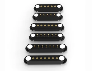 GXD Magnetic Pogo Pin Connector Battery Charging Thimble Male Female Conductive 3U Gold-plated Spring Black
