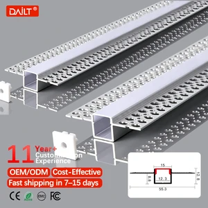 High Quality Architectural Gypsum Plaster-In-Ceiling Wall LED Profile Linear Lighting-Aluminum Flexible Profiles CRI 90 48V DC