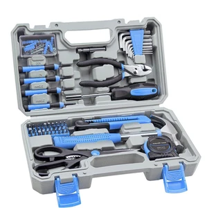 39-Piece Multi-Function Carbon Steel Hand Home Repair Tool Kit Hard Case Adjustable Wrenches Hammer Electrical Work OEM