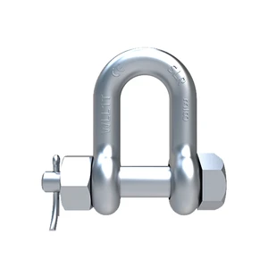 Shenli Rigging Forged Alloy Steel Bolt Type Dee Shackle With Safety Bolt Pin For Heavy Industry Mining /5T 10T 25T D Shape