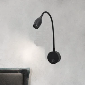 Cross-border Flexible Hose Wall Lamp with Switch Surface-mounted Hotel Bedside Book Reading Light Study Lights LED Spotlight