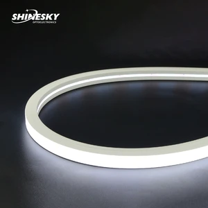 Waterproof IP67 1615 Horizontal Bending Silicone LED Neon Strip White DC24V for Gallery, Show-booth and Exhibition Room