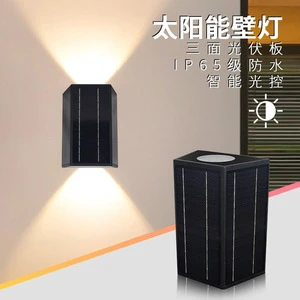 Solar-Powered High-End Aluminum LED Wall Lamp with IP65 Waterproofing and 180 Beam Angle for Exterior & Garden Use in Villas